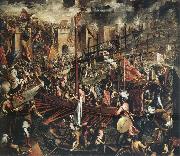 Domenico Tintoretto The Conquest of Constantinople oil
